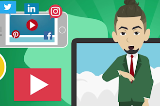 create 2d animated explainer video, marketing video ads