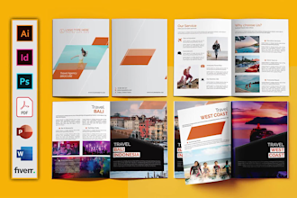 do custom brochure and company profile design 1 day