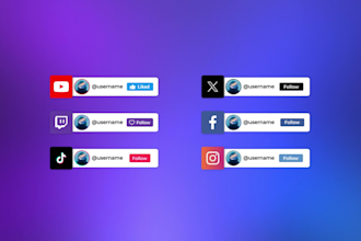 create custom animated social media popups