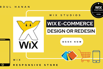 wix redesign or design ecommerce website and wix ecommerce website