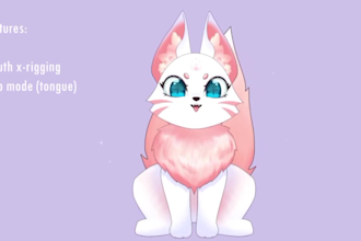 make 2d animal vtuber model, live2d animal vtuber model, live2d rigging