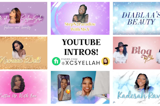 create beauty guru style youtube intro and outro