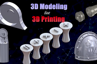 create custom 2d cad drawing, 3d printing files stl, 3mf, obj