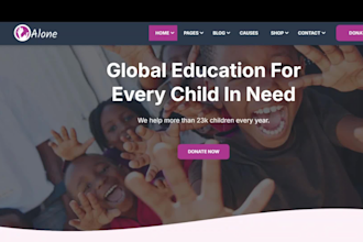 craft a powerful nonprofit, donation, charity, ngo website or campaign website,