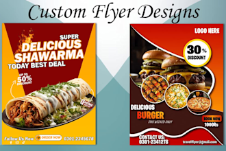 design a creative and attractive food flyer