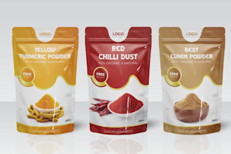 design labels and packaging for stand up pouches, mylar bags, and mailer boxes