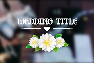 animate wedding monogram title intro, for couples, marriage intro