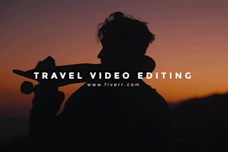 do cinematic travel video editing within 12 hours, vlog, drone footage