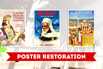 do retro poster restoration