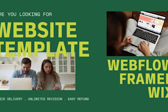 design and uiux website template webflow framer wix on figma