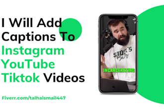 add captions to instagram reels, youtube shorts,  tiktoks