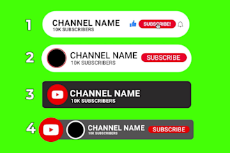 make like, subscribe and bell notification popup animation for youtube channel