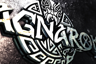 create 3d intro grunge logo animation