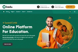 build lms educational website online course website education, elearning website