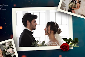 create wedding photo slideshow memorial video