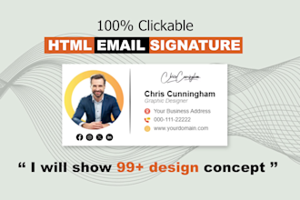 design clickable html animated email signature