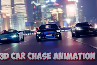 do 3d cinematic car animation, custom car modeling, vfx scenes for game, trailer