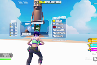 fortnite map, uefn, 1v1, red vs blue, zonewar, brainrot tycoon, only up, pillar