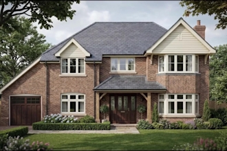 design 3d architectural exterior rendering of house facade