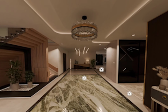 create interactive 3d or 360 virtual tour, VR ready