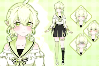 2d vtuber model vtuber rigging 2d vtuber model live2d model live2d rigging anime