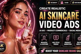 create realistic ai skincare video ads, ai ugc video ads