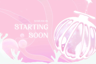 design cute streaming and vtuber stream overlay