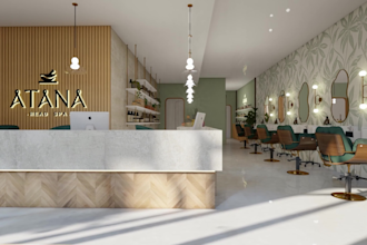 interior design stylish spa, salon and sauna