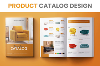 do modern product catalog design, technical data sheet for small business
