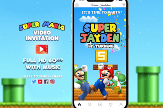 design your themed birthday video or any invitation video