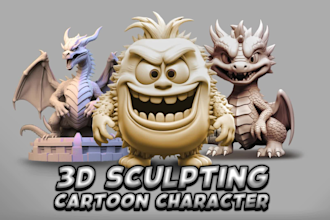 sculpt high quality 3d model character for 3d printing and rendering in blender
