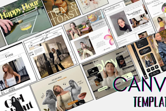design stunning editable canva templates, mockups, social media posts and ads