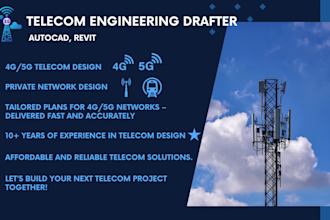 draw 4g 5g telecom site plans in autocad or revit