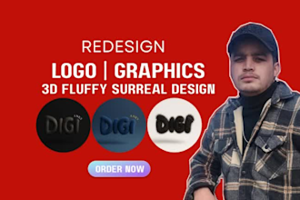 refresh, modify, and redesign your logo into a 3d design