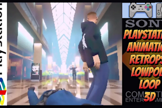 create ps1 ps2 n64 style 3d lowpoly loop and lofi retro animation