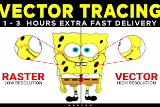 vectorize, remake, retrace redraw, recreate, convert, trace logo, image, sketch