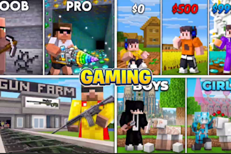 professional thumbnail for gaming and faceless channels