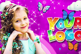 create a kids, children intro and unique youtube intro