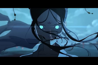 create a frame by frame 2d anime animation in traditional 2d anime style