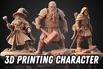 sculpt 3d model or character for 3d printing and rendering