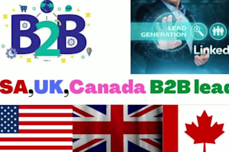 provide USA,UK,canada 100k b2b leads and b2b email list