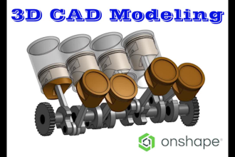 do 3d cad modeling, machine design on onshape