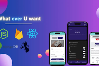 develop android and ios mobile app using react native and expo