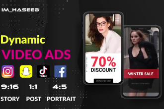 make video ads for instagram, tiktok, facebook, youtube and snapchat