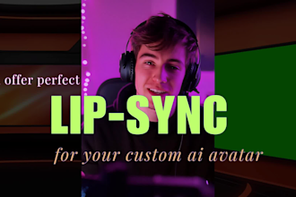 professionaly do video lip sync for your custom ai avatar in 24hours