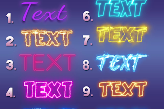 create a animated custom text