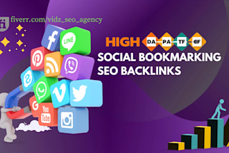 do 300 social bookmarking submissions 60 HQ profile backlinks
