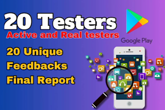 do 20 testers for google play close app testing