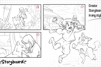 create storyboard for your book, animation, and commercials