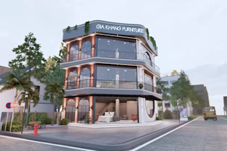 design house exterior model, 3d rendering, walkthrough